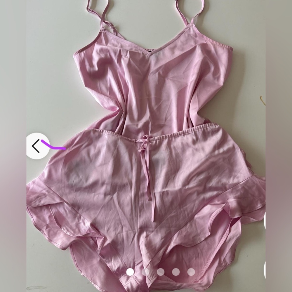 Soma Pale Pink Satin Cami & Boxer Set Size Large